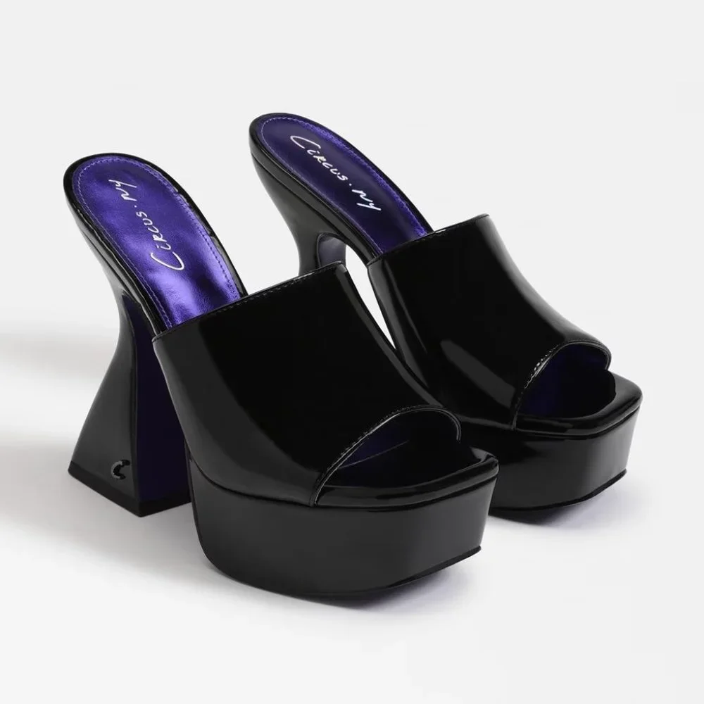 $79 NWT (7.5 & 8.5) SAM EDELMAN Black Platforms - Picture 3 of 6